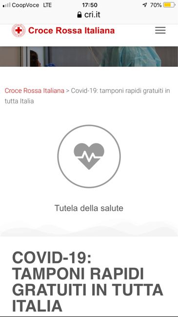 Tampone gratis con la Croce Rossa 1
