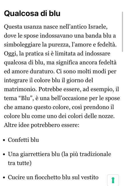 Perché si dice che si debba avere qualcosa di blu al matrimonio? 1