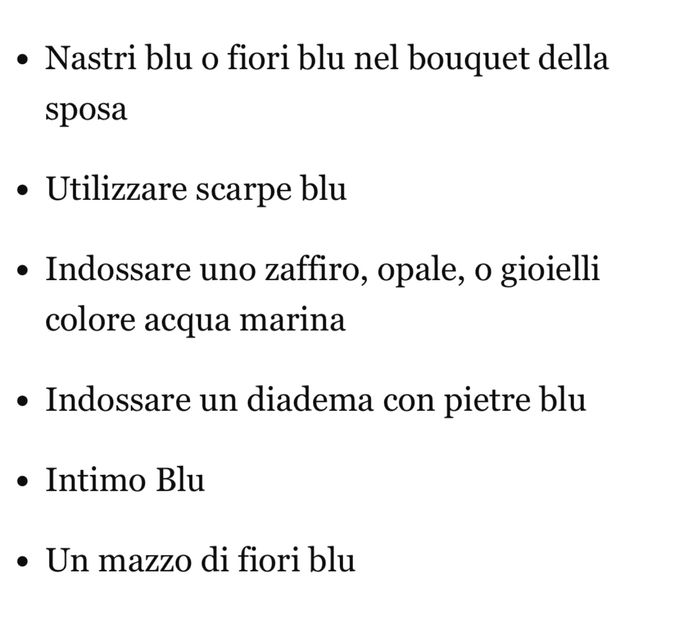 Perché si dice che si debba avere qualcosa di blu al matrimonio? 2