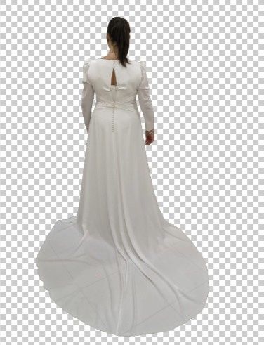 vendo Abito da sposa Alma Novia 2026 – stile elegante con pantalone e strascico 4