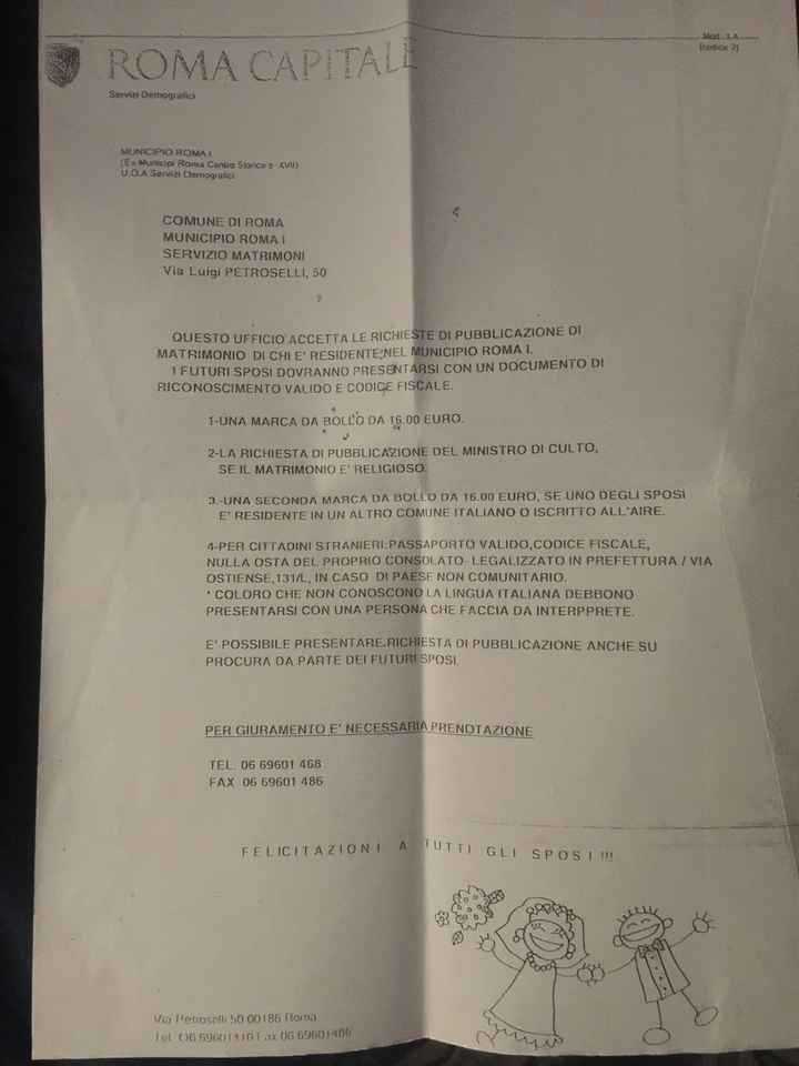 Sposarsi a Roma - 1’ municipio - 1