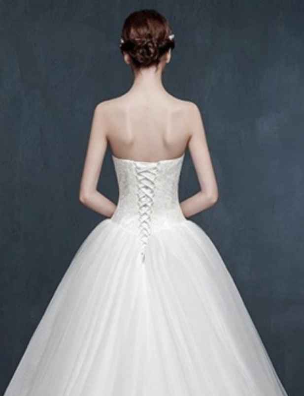 Abito da sposa Naturale A-Line Con Velo Formale unbacked Lungo 