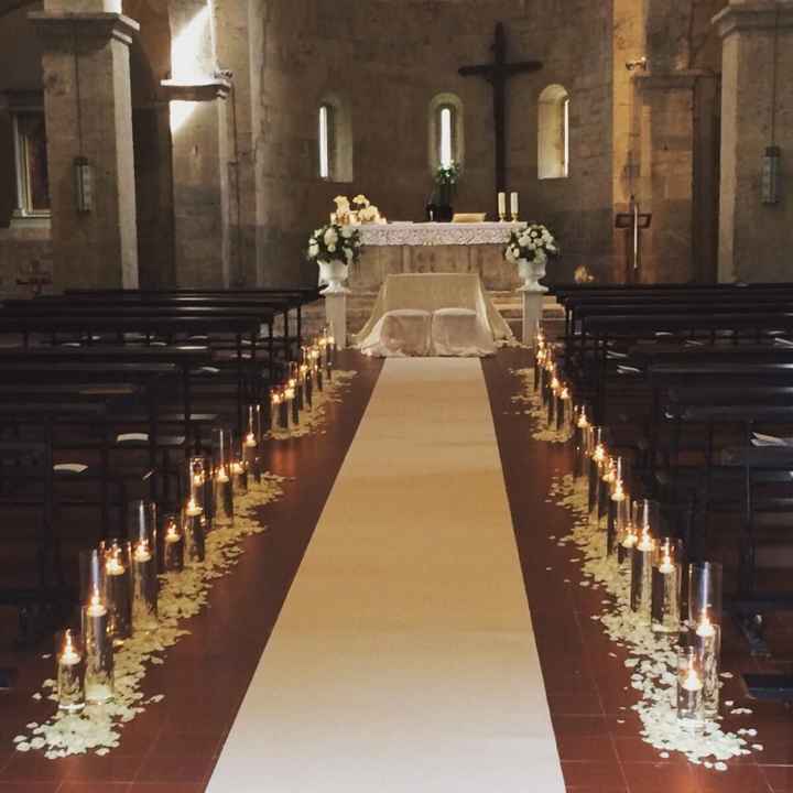 Addobbo chiesa fai da te con panche moderne .. - 7