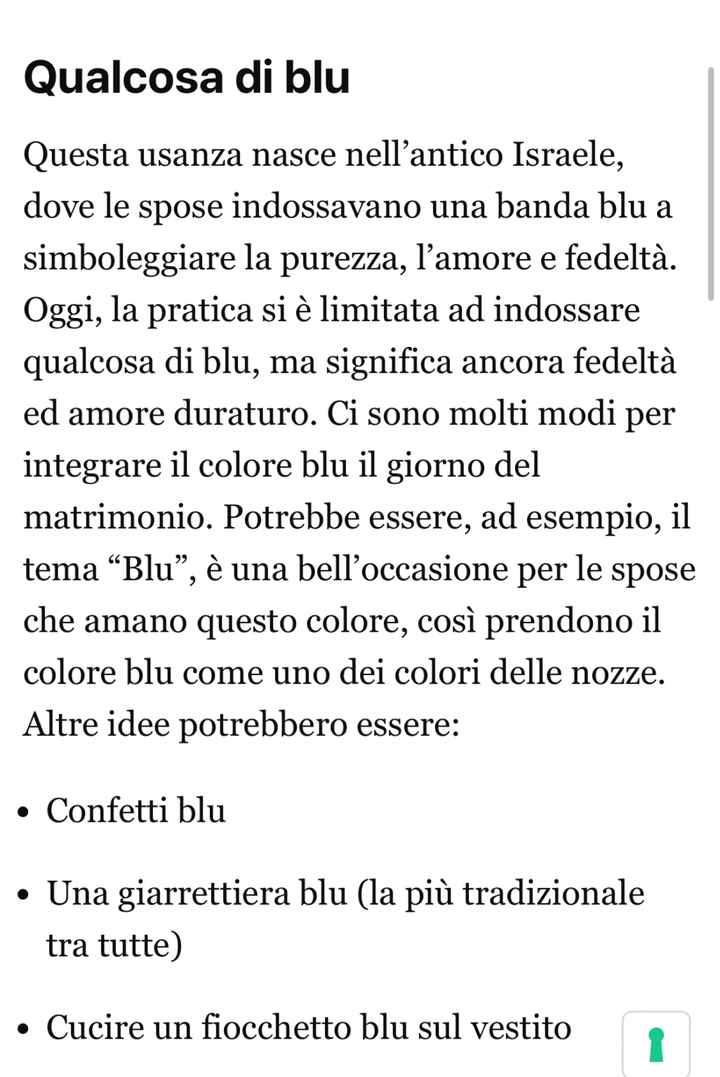 Perché si dice che si debba avere qualcosa di blu al matrimonio? - 1