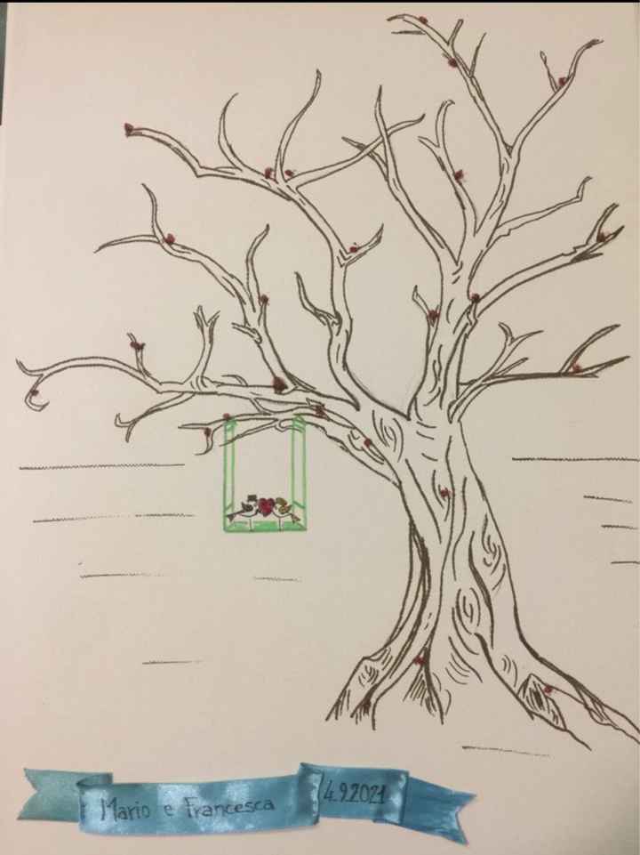 Guest book albero su tela - 1