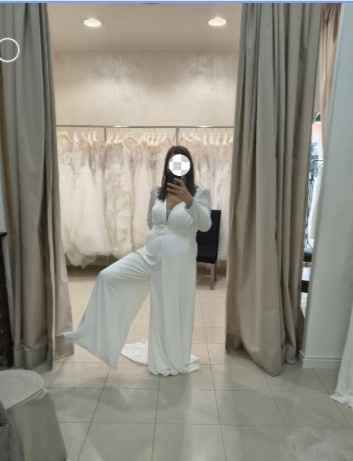 vendo Abito da sposa Alma Novia 2026 – stile elegante con pantalone e strascico - 1