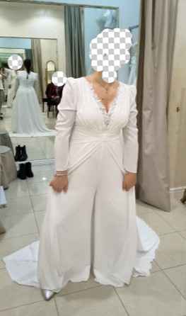 vendo Abito da sposa Alma Novia 2026 – stile elegante con pantalone e strascico - 3