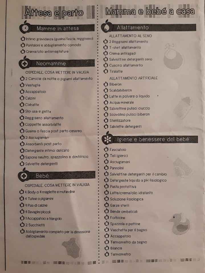 Cosa occorre per la nascita? - 1
