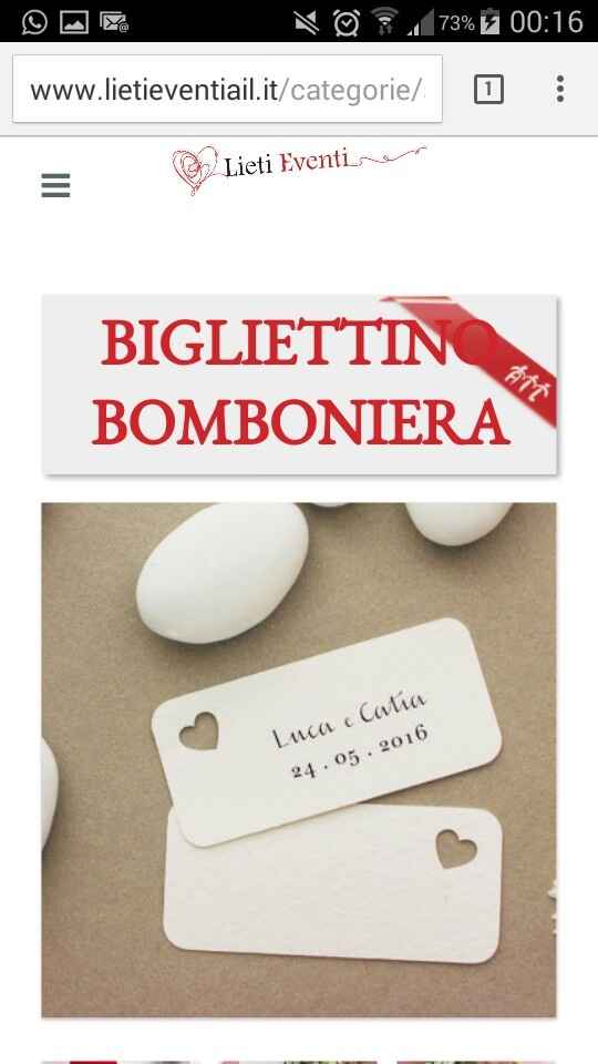 Bigliettini bomboniere - 1