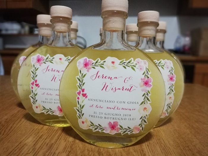 Bomboniera bottiglia di limoncello 1