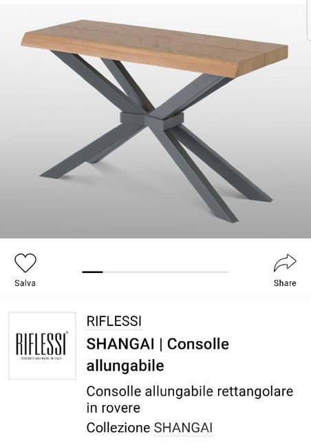 Consolle e Tavolo Riflessi Shangai 2