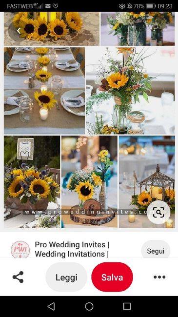 Matrimonio tema girasoli 2