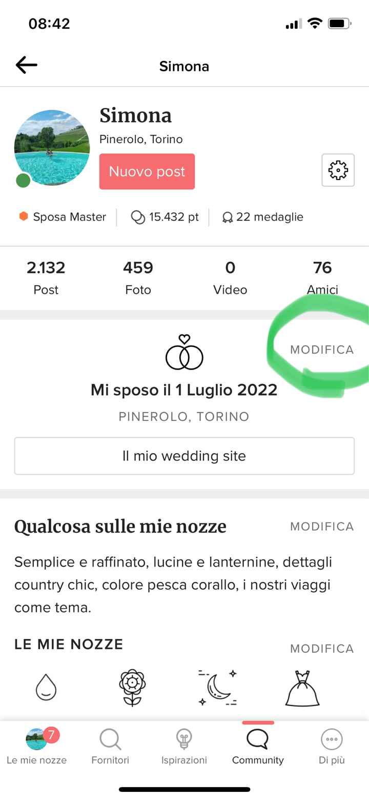 Come si modifica la pagina iniziale? Data e Città - 1