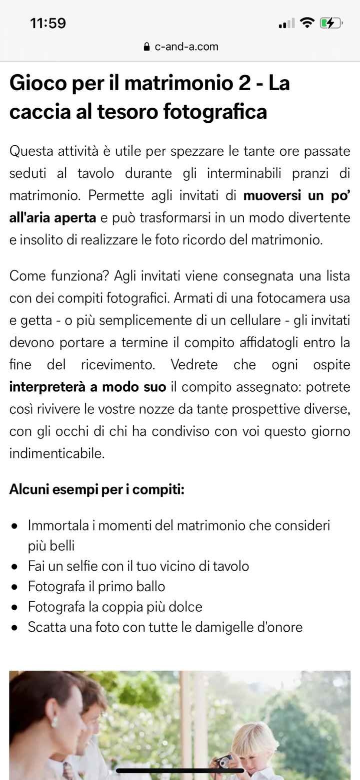 Suggerimenti giochi per ricevimento - 1