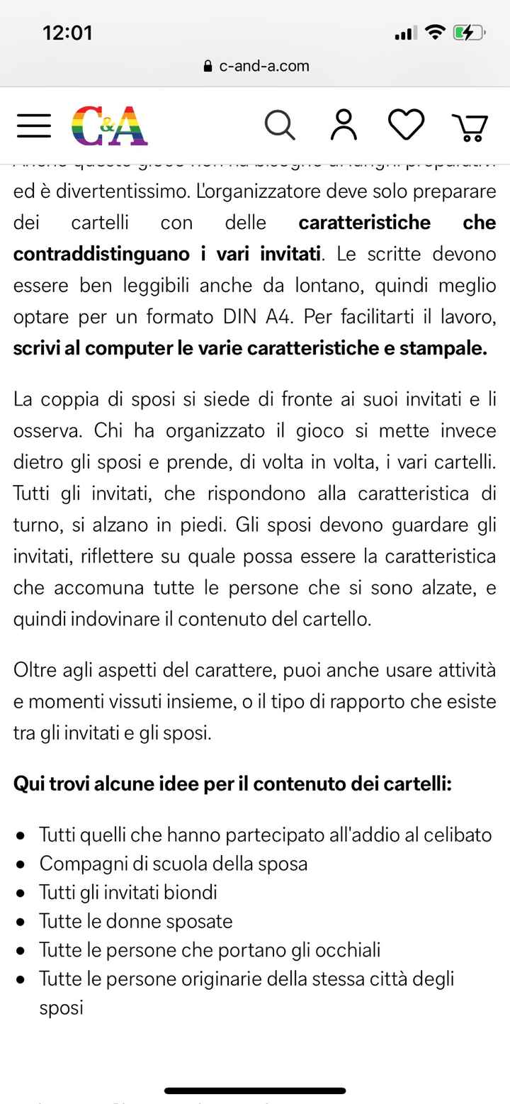 Suggerimenti giochi per ricevimento - 4