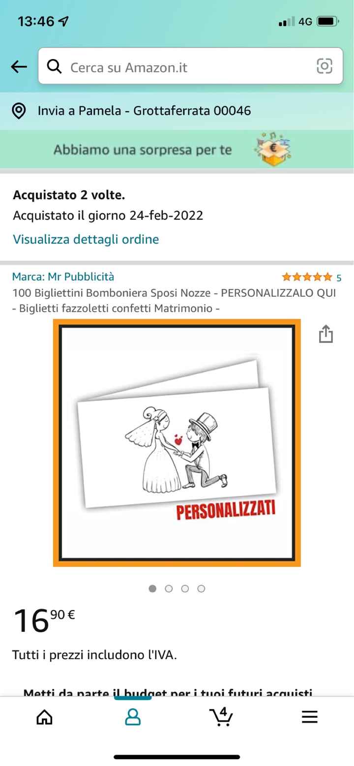 Bigliettini dei confetti - 1