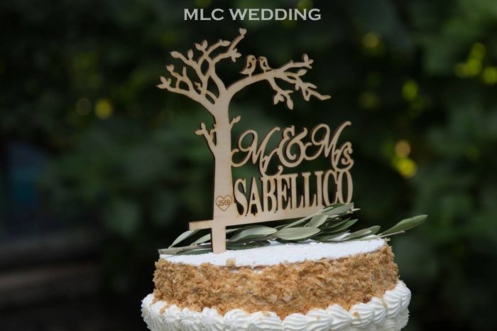 cake topper in legno personalizzato