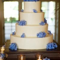 torta nuziale bianca e blu