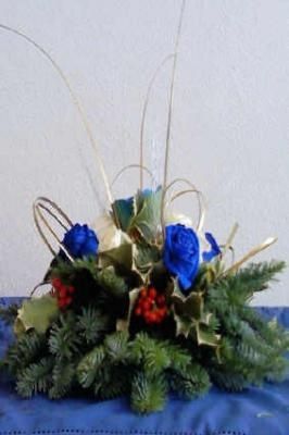 Centrotavola Natalizio Blu 2