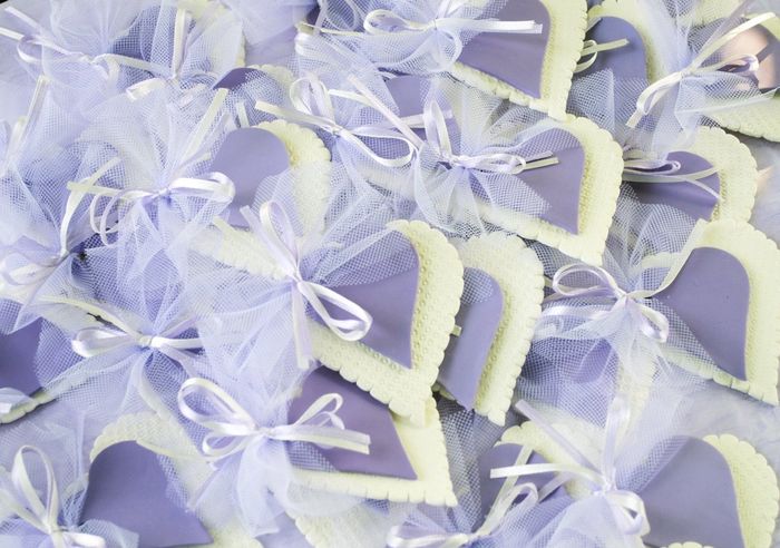 Segnaposto panna e lilla