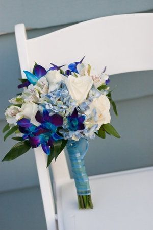 Bouquet azzurro e bianco