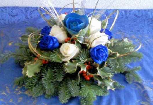 Centrotavola Natalizio in blu