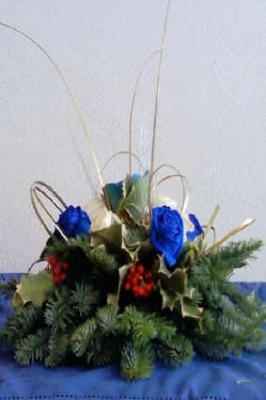 Centrotavola Natalizio Blu 2