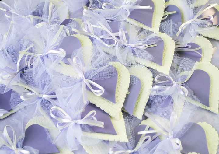 Segnaposto panna e lilla