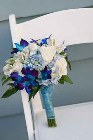 Bouquet azzurro e bianco