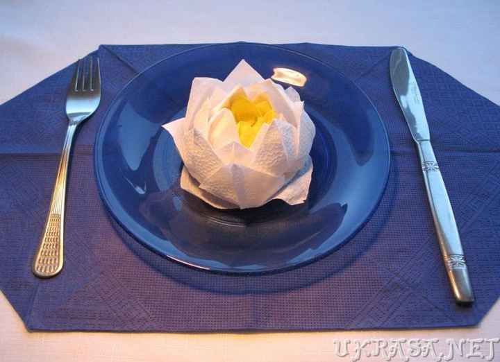 Tavola in blu e giallo