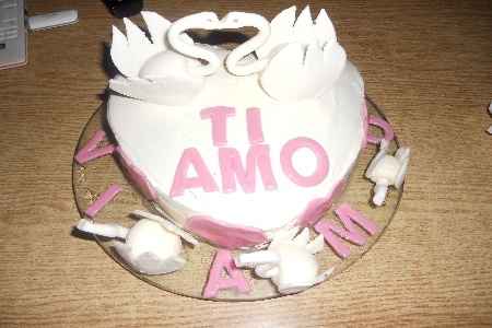 Torta con cigni