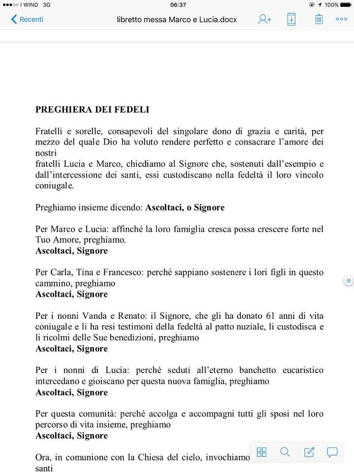 preghiere dei fedeli