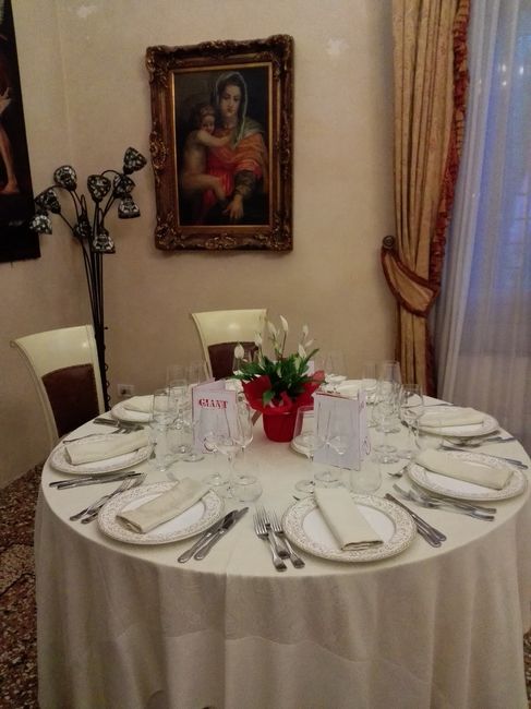 Le nostre tavole al ricevimento