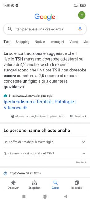 Ricerca gravidanza e valori tiroide 1