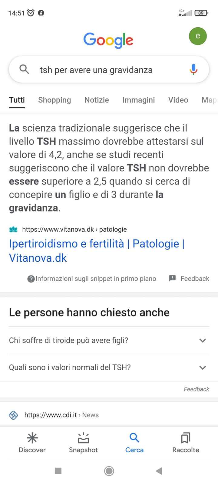 Ricerca gravidanza e valori tiroide - 1