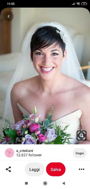 Pettinatura e velo sposa capelli corti - 1