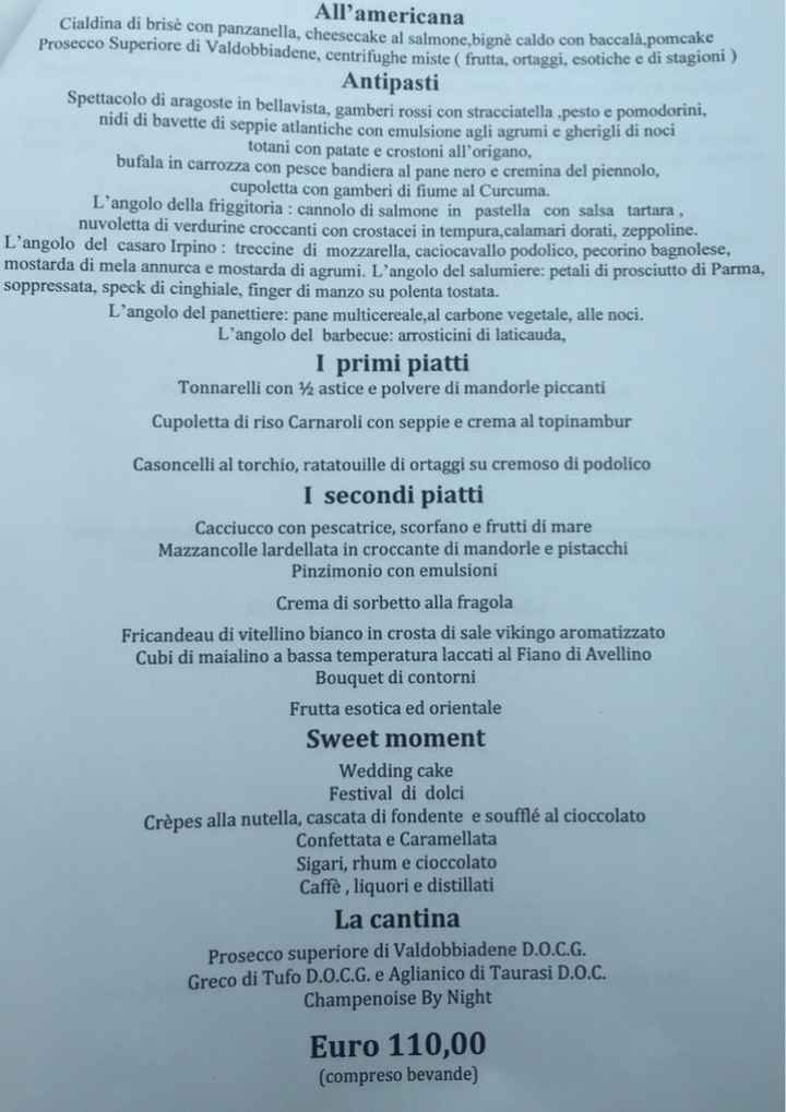 Costo menù gran giorno - 1