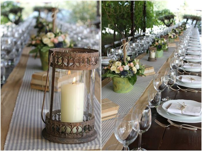 Allestimento country chic.