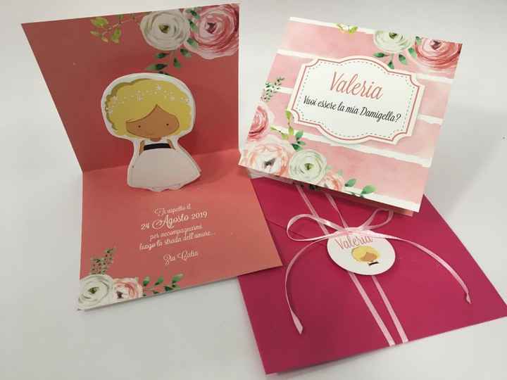 Inviti damigelle e paggetto arrivati!