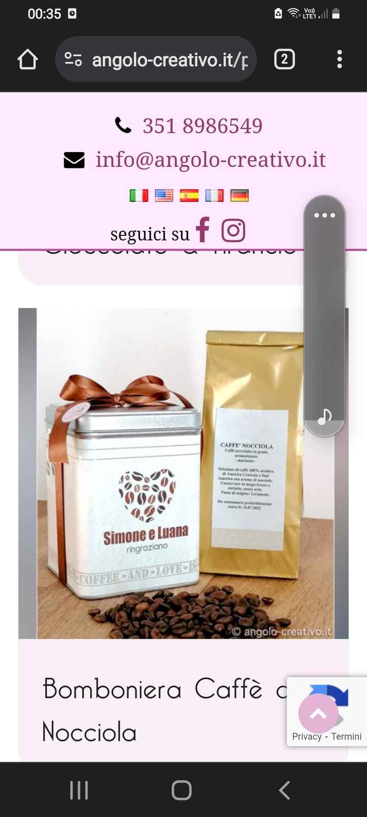 Bomboniera caffè macinato - 1