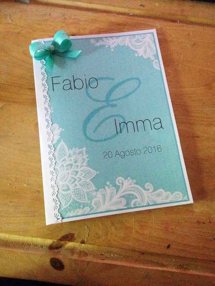 il libretto per la cerimonia