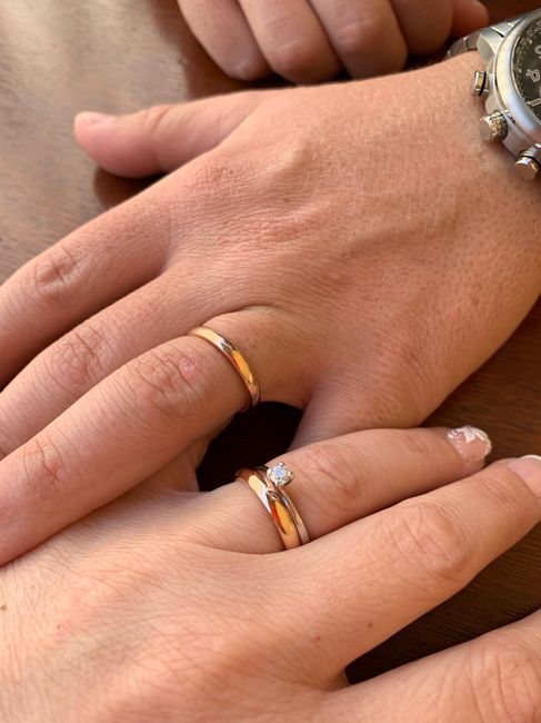 Fedi colore oro rosa 2