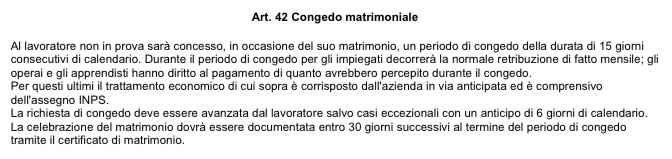 Coronavirus e congedo matrimoniale / viaggio di nozze. - 1