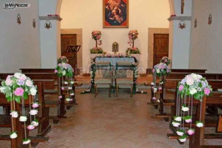 Addobbi chiesa semplici fuori e dentro fucsia e bianco - 3