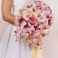 orchidee e rose a cascata