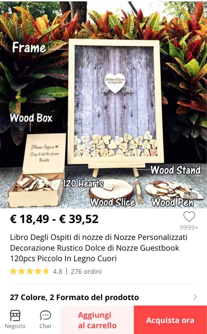 Esperienza acquisto guest book cuori legno - 1