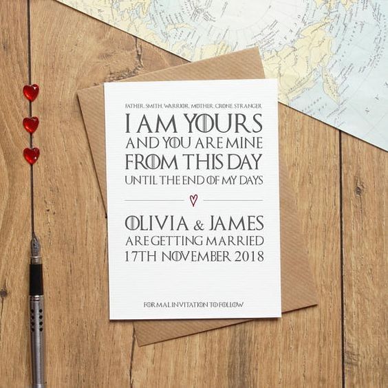 Save the Date A Game of Thrones