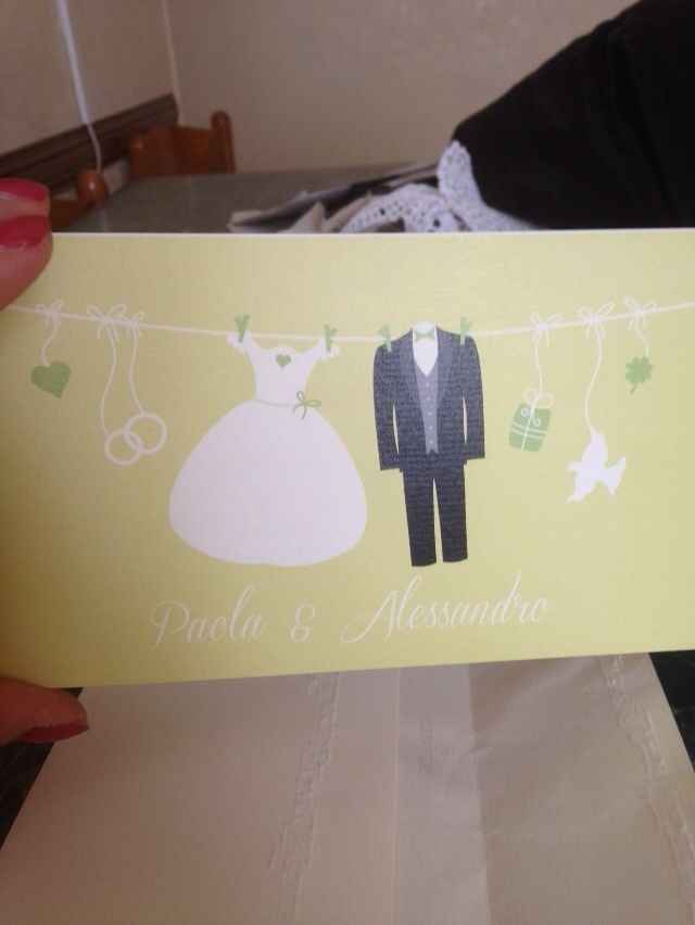 Partecipazioni, segnaposto, bozza portaconfetti - 1