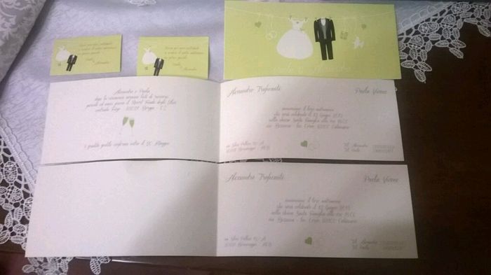 Partecipazioni, segnaposto, bozza portaconfetti - 3