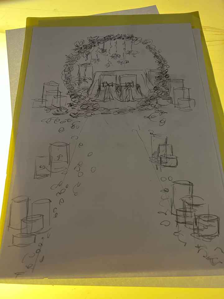 Arco con fiori e tulle - 1